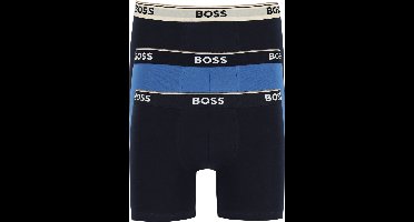 HUGO BOSS Power boxer briefs (3-pack) - heren boxers normale lengte - midden en donkerblauw