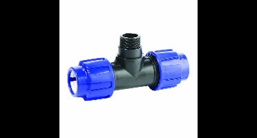 PP PE Buis Koppeling T-stuk 16 x 1/2" AG x 16