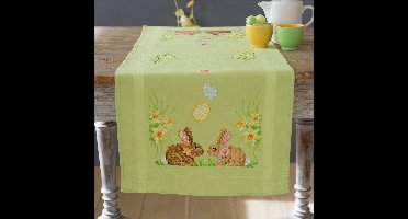 Vervaco - Loper kit - Pasen - Paaskonijnen - PN-0156711 - Borduren - Borduurpakket - Borduurpakket volwassenen - Borduurpakket kind