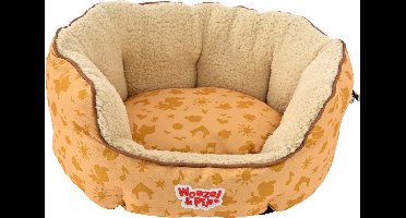 Woezel & Pip slaapmand rond geel 50cm