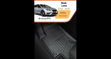 Seat Leon 2012-2020 – Premium Carbonlook Automatten – Hoogwaardig TPE – All-Weather Bescherming – Opstaande Randen – Antislip