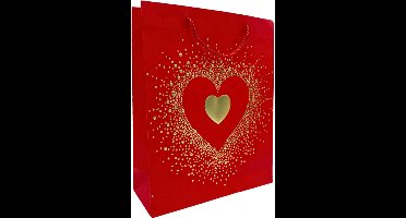 Daily Style – Cadeautas Hart – Rood – Medium – 26x10x32 cm – 12 stuks