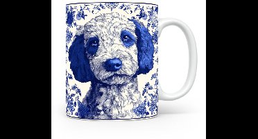 Mok Aussiedoodle Beker voor koffie of tas voor thee, cadeau voor dierenliefhebbers, moeder, vader, collega, vriend, vriendin, kantoor, opa, oma, hond, kerst, sinterklaas, verjaardag
