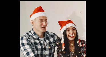 Kerstmuts – Set in M & L – Rode Santa Hat met Witte Rand – 32 & 35 cm Hoog – Zacht & Comfortabel – Kerst Accessoire