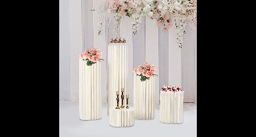 Tafeldecoratie – Bloemendisplays – Tafelstukken – Bruiloftdecoratie – Feestdecoratie – Set van 5 – Stevig Honingraatkarton – Verschillende Hoogtes 20-100 cm