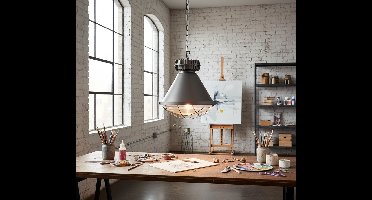 Industriële Hanglamp Fabrikant XXL 50x50x50 cm – Stoere Designlamp van Altameubel