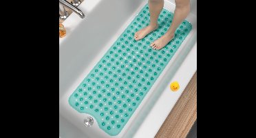 Badmat - 100 x 40 cm (Rechthoekig) - antislip - voor badkuip - machinewasbare - zacht op de voeten - Kleur : groen