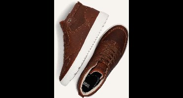 HUB Nevada Sneakers Heren - Leren Sneaker - Cognac - Maat 41