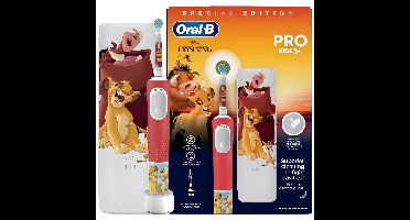 Oral-B Vitality Pro Kids – Elektrische Tandenborstel – Lion King – 2 Poetsstanden – Reisetui