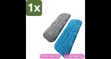 1 x NIMBUS – Dweildoeken Set XXL – 1 Natte Dweil + 1 Droge Dweil – 42 cm Wisbreedte - Vloer Reinigen - Droge Reiniging - Nat Reinigen - Schoonmaken - Dweildoeken
