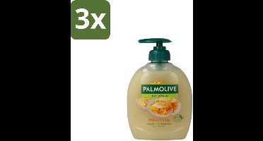 3 x Palmolive – Handzeep – Melk & Honing – 300 ml - Handzeep - Melk En Honing - Voedende Handzeep - Natuurlijke Handzeep - Crème Handzeep