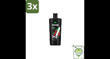 3 x AXE – Douchegel – Africa – 700 ml - Grootverpakking - Douchegel - Douchegel Africa - Douchegel Voor Mannen - Douchegel Warme Geur - Douchegel Kruidige Geur