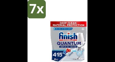 7 x Finish – Vaatwastabletten – Quantum Infinity Shine – 83 Capsules - Vaatwastabletten - Vaatwasmachine - Glasbescherming - Reiniging - Vlekken
