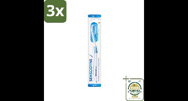 3 x Sensodyne - Tandenborstel - Soft - Voor Gevoelige Tanden - 1 Tandenborstel - Grootverpakking - Gevoelige Tanden - Tandborstel Soft - Zachte Tandborstel - Tandvleesbescherming - Duoflex Nek