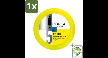 1 x L'Oréal Paris - Gel - Studio Line - Invisi Fix - 24H Clean Modeling Gel Crème - 150 ml - Haar Gel - Styling Gel - L'Oréal Paris - Studio Line - Invisi Fix