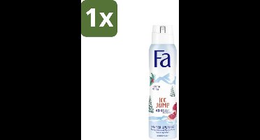 1 x Fa - Deodorant Spray - Winter Splashes Ice Jump - Koel - 48 uur Bescherming - 150 ml - Deodorant Spray - Winter Splashes Ice Jump - 48 Uur Bescherming - Koel - Fris