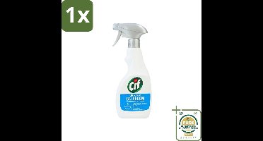 1 x Cif - Badkamer Spray - Cream - Supersnel - 500ml- Badkamer Reinigen - Kalkaanslag Verwijderen - Zeepresten Verwijderen - Badkamer Schoonmaken - Badkamer Spray