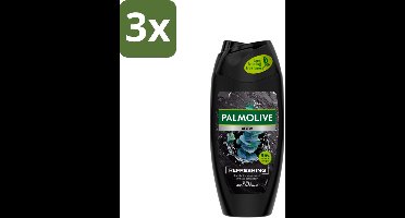 Palmolive Men 3-in-1 Body Face Hair Refreshing Etherische Eucalyptusolie Zeezoutextract 250 ml - Bulkverpakking - 3 stuks