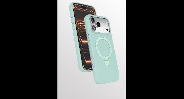 Hoesje Geschikt voor iPhone 17 Pro hoesje zacht siliconen Mint Groen - Liquid Backcover ring hoesje Geschikt voor Magsafe