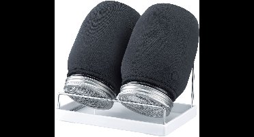 Westmark Sprout Jar, Kiempot Set 2 Pcs. – Kiemjars met roestvrijstalen zeefdeksel en afvoerrek – Voor spruiten, microgroenten, 950 ml