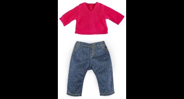 Corolle poppenkleertjes jeans + fushia trui - voor pop ma corolle