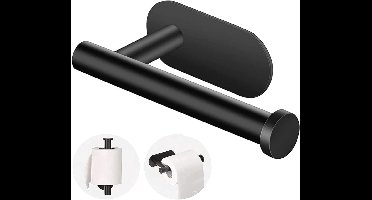 Toiletrolhouder zonder boren - Zelfklevende toiletrolhouder met plank - RVS Wandgemonteerde toiletrolhouder voor keuken - badkamer - wasruimte