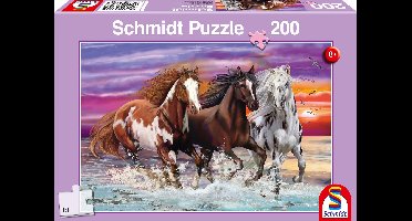 Schmidt - Legpuzzel - Wild paardentrio - 200 stukjes - Kinderen - vanaf 8 jaar