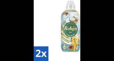 2 x Robijn – Wasverzachter – Kokos Sensation – 765 ml - Wasverzachter Kokos - Wasverzachter Tropisch - Wasverzachter Fris - Wasverzachter Voor Textiel - Wasverzachter Voor Beddengoed