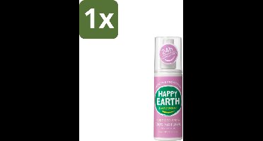 1 x Happy Earth – Deodorant Spray – 100% Natuurlijk Lavender Ylang – 100 ml - Natuurlijke Deodorant Spray - Lavendel Ylang - Geur - Huidvriendelijk - Geen Witte Vlekken