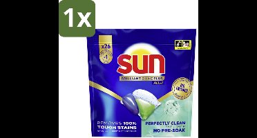 Sun – Vaatwascapsules – Brilliant Shine+ All-in-1 - 26 capsules - 1 stuk