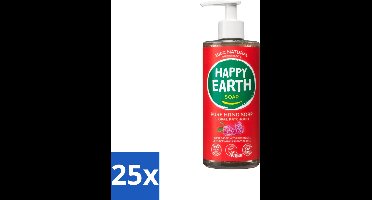 25 x Happy Earth – Handzeep – 100% Natuurlijk Floral Patchouli – 300 ml - Natuurlijke Handzeep - Vegan Handzeep - Patchouli Handzeep - Antibacterieel Handzeep - Handzeep Met Geur