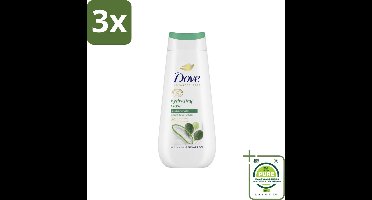 3 x Dove Douchecrème - Hydrating Care - Aloe Vera - 225 ml - Grootverpakking - Douchegel - Hydraterende Douchegel - Droge Huid - Aloë Vera - Berkenwater