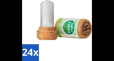 24 x Happy Earth – Deodorant Crystal – 100% Natuurlijk Unscented – 90 g - Geurloze Deodorant - Hypoallergene Deodorant - Natuurlijke Deodorant - Kristal Deodorant - Mineralen Deodorant