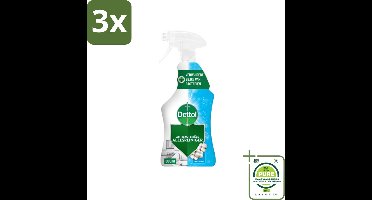 3 x Dettol - Allesreiniger Spray - Power & Fresh - Katoenfris - 500 ml - Grootverpakking - Allesreiniger - Schoonmaakspray - Keukenreiniger - Badkamervuil - Vetvlekken