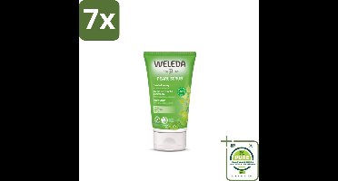7 x WELEDA - Douchecrème Pearl Scrub - Berken - 150 ml - Grootverpakking - Natuurlijke Scrub - Berkenblad - Waxparels - Carnauba-was - Bijenwas