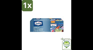 1 x Toppits – Safeloc Diepvrieszakken – 1 Liter – 20 Zakjes - Diepvrieszakken - Vriezer - Invriezen - Ontdooien - Voedsel Bewaren