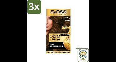 Syoss Oleo Intense - Haarverf - 4-60 - Goudbruin - 115ml x 3