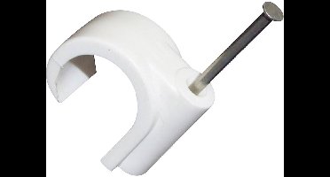 TRU COMPONENTS Spijkerclip 523530 Bundel-Ø (bereik) 14 mm (max) Wit (mat) 100 stuk(s)