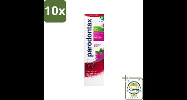 10 x Parodontax - Tandpasta - Herbal Fresh - Bergamot & Mint - 75 ml - Grootverpakking - Tandpasta Bergamot Mint - Gezond Tandvlees - Bloedend Tandvlees - Tandplak Verwijderen - Fluoride