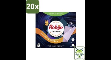 20 x Robijn Classics - Black Velvet - Wasmiddeldoekjes - 16 Wasstrips - Grootverpakking - Wasmiddel - Wasstrips - Zwarte Kleding - Wasverzachter - Wasmiddelen
