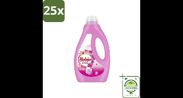 25 x Robijn - Color Pink Sensation - Vloeibaar Wasmiddel - 20 Wasbeurten - Grootverpakking - Wasmiddel - Kleurwas - Wasverzachter - Biologisch Afbreekbaar - Vloeibaar Wasmiddel
