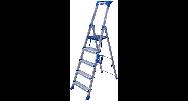 Alumexx Twin-Deck - Huishoudtrap 5 treden - Keukentrap - Inklapbaar - 3.0m werkhoogte