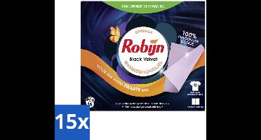 Robijn Classics - Black Velvet - Wasmiddeldoekjes - 16 Wasstrips - Bulkverpakking - 15 stuks