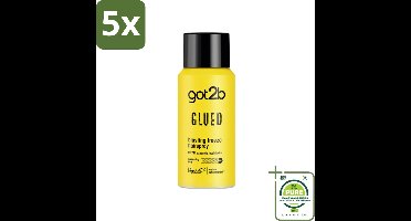 5 x Got2B - Haarspray - Glued Mini - 100 ml - Grootverpakking - Haarspray Mini - Krachtige Fixatie - Handige Reisverpakking - Vegan Haarspray - Haartijd