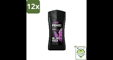 AXE - 3-in-1 Douchegel - Excite - Lichaam, Gezicht & Haar - Verleidelijke Geur - 250 ml - Voordeelverpakking - 12 stuks - 3-in-1 douchegel - Mannelijke geur