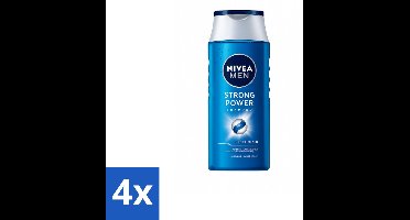 NIVEA MEN – Shampoo – Strong Power – 250 ml - Voordeelverpakking - 4 stuks