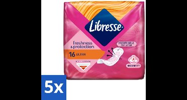 Libresse – Inlegkruisjes – Invisible Normal 3 mm – 16 Inlegkruisjes - Bulkverpakking - 5 stuks