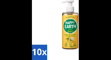 Happy Earth – Handzeep – 100% Natuurlijk Jasmine Ho Wood – 300 ml - Bulkverpakking - 10 stuks
