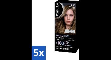 SYOSS - Coloration 6-61 Autumn Gold- Haarverf - Grijsdekking - Vermindert Haarbreuk - Bulkverpakking - 5 stuks