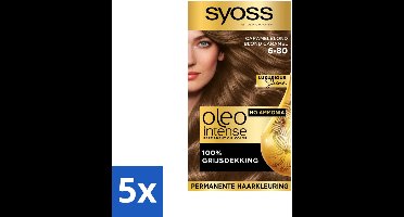 Syoss Oleo Intense - Haarverf - 6-80 - Caramelblond - 115ml x 5